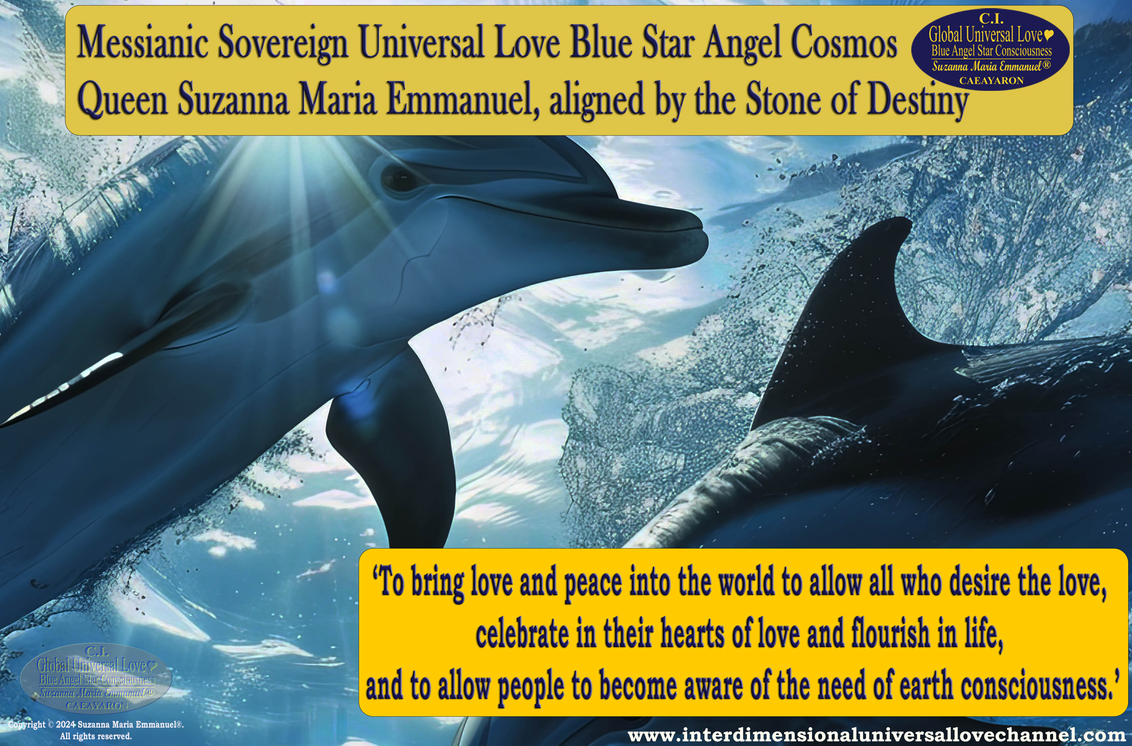 Sovereign Lord Emmanuel & Caeayaron's Global Universal Love Mission Statement for planet earth, people, life and creation